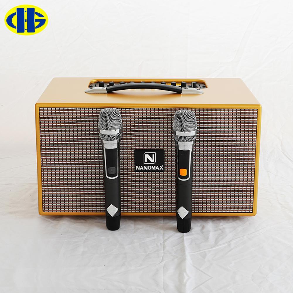Loa Karaoke Xách Tay Nanomax X-210B Bass Đôi 16cm 420w